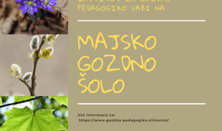 MAJSKA GOZDNA ŠOLA – VSA MESTA ZASEDENA!